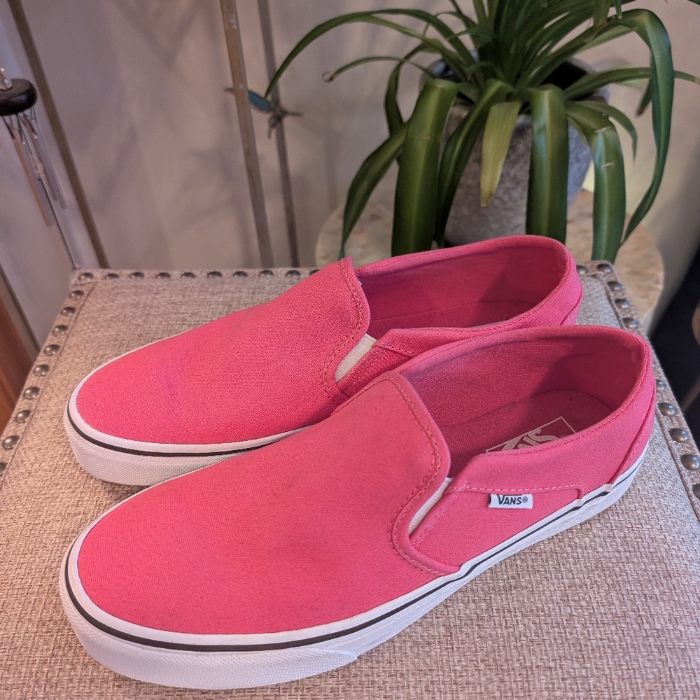 Vans Pink Slip-On Sneakers